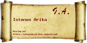 Istenes Arika névjegykártya